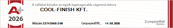 CompanyWall 2026 A+ minősítése